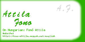 attila fono business card
