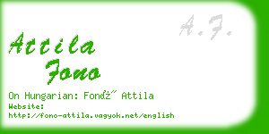 attila fono business card